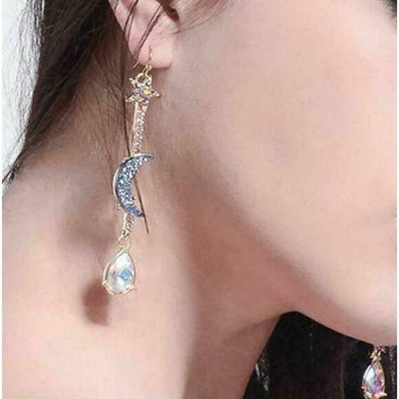 BJ Moon Stars Earrings  - Picture 1 of 6